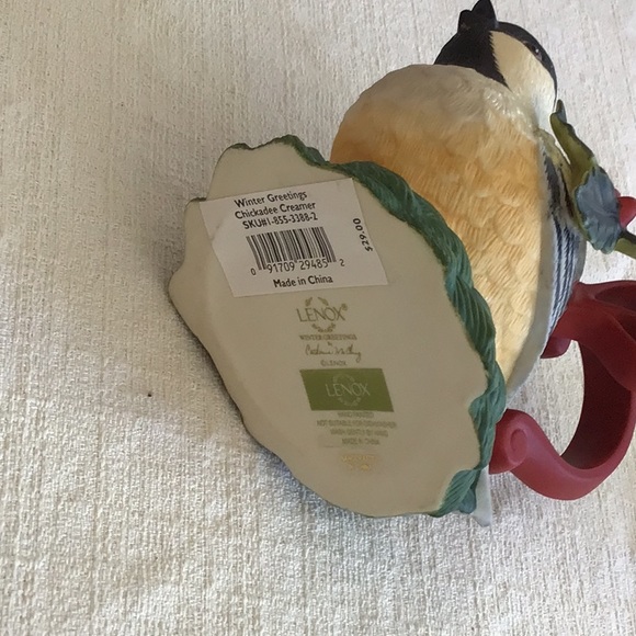 Lenox Winter Greetings Chickadee Creamer. - Picture 5 of 7